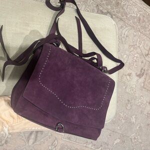 Rebecca Minkoff Deep Purple Suede Shoulder Bag